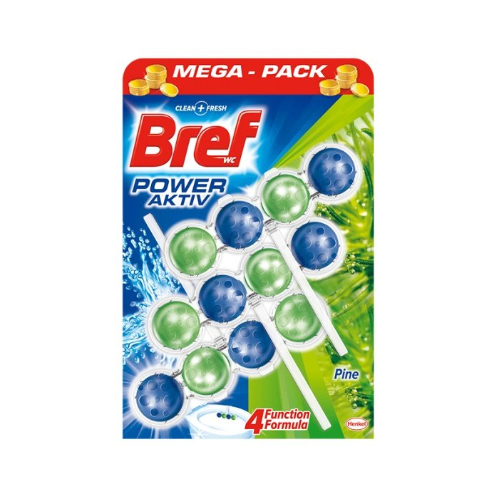 Bref wc blok power aktiv pine 3x50g