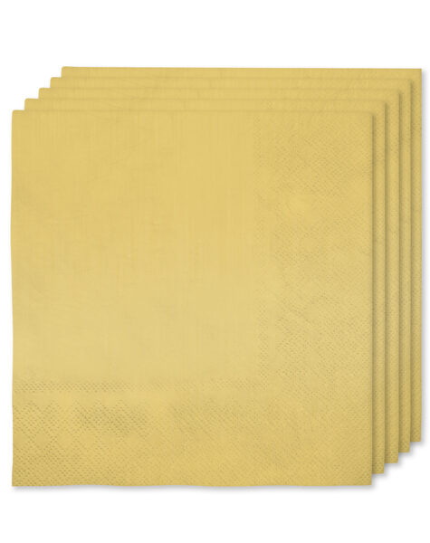 obrúsok zlatý 3 vrst., 33 x33 cm, 20 ks/ bal.