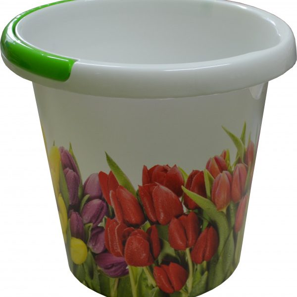 vedro 10l vzorované tulipány